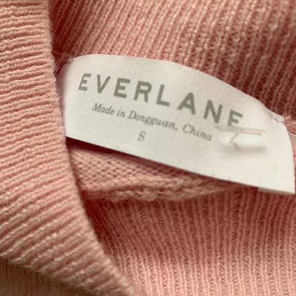 NWOT Everlane Cashmere Crop Mockneck Pink Sweater - Picture 4 of 6